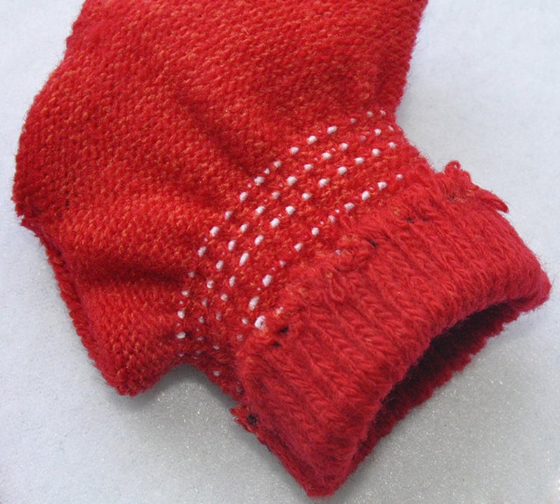 BaiX Toddler Boys and Girls Winter Knitted Writing Gloves, 1-3 Years Old, Red - Image 4